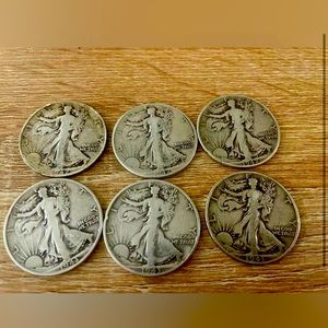 Collectors 1942 and 1943 Walking Liberty Half
Dollar Coins